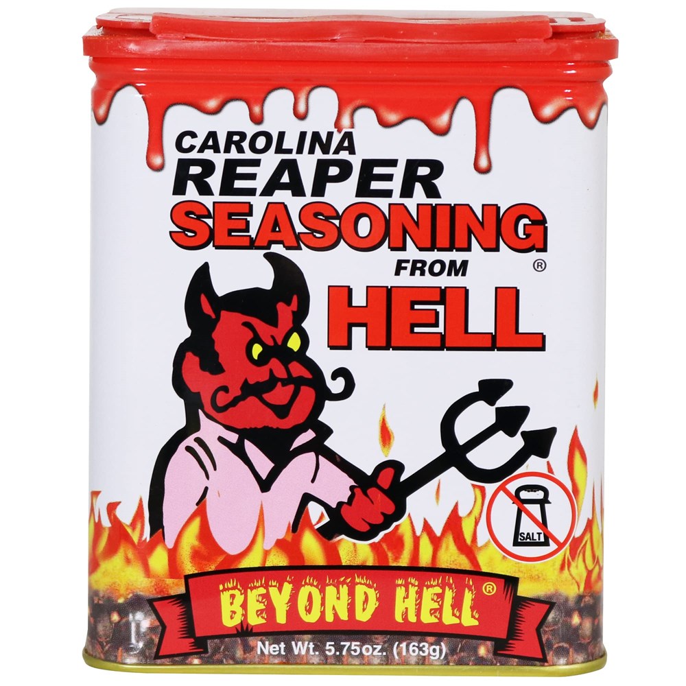 Beyond Hell Carolina Reaper Seasoning From Hell (Salt Free) 5.75oz/163g Best By Feb 26