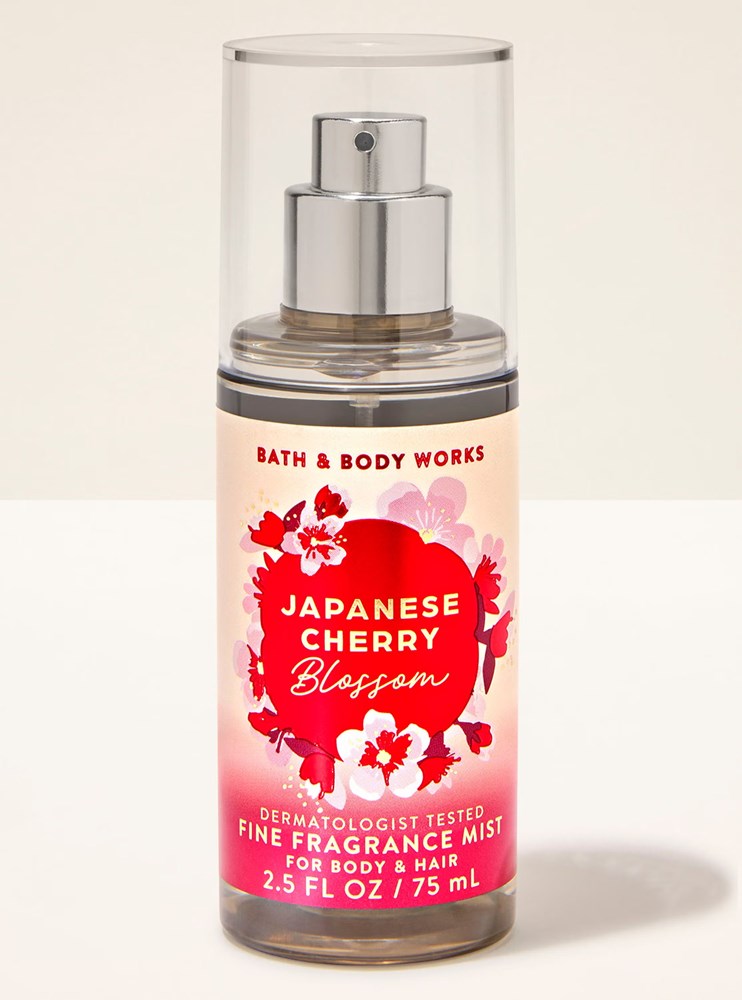 B&BW Fragrance Mist Travel Japanese Cherry Blossom by Bath & Body Works 2.5floz/75ml