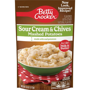 Betty Crocker Mashed Potatoes Sour Cream & Chives 4oz (Best By Jun 2025)