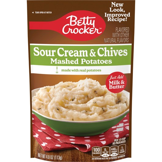 Betty Crocker Mashed Potatoes Sour Cream & Chives 4oz (Best By Jun 2025)