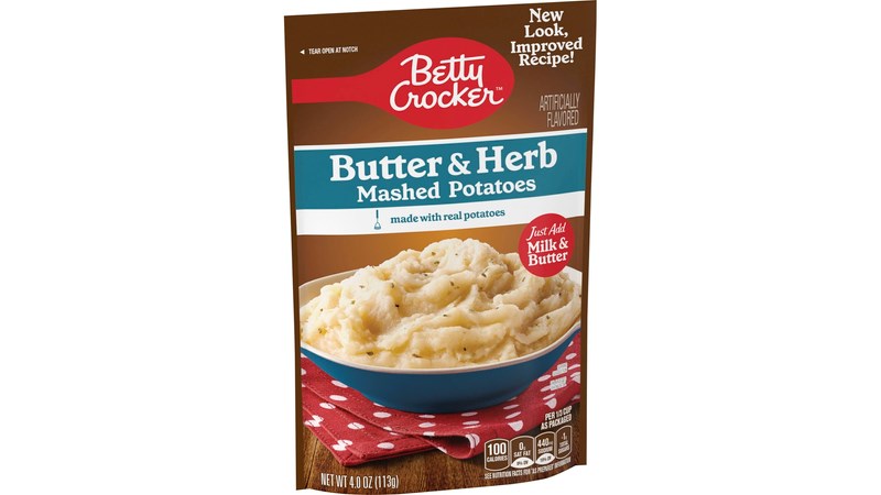 Betty Crocker Mashed Potatoes Butter & Herb 4oz Best By Feb 26