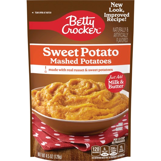 Betty Crocker Sweet Potatoes Mashed 4.5oz (Best By 24 Sep 2025)
