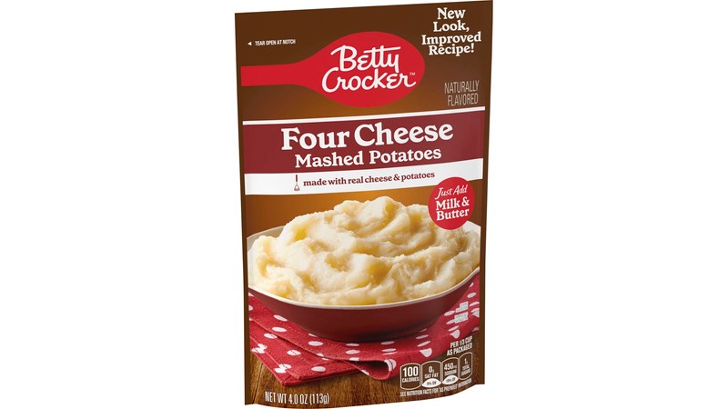 Betty Crocker Mashed Potatoes Four Cheese 4oz (Best By Jul 2025)