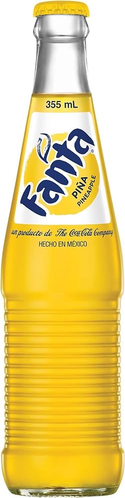 Fanta Pineapple Mexican Glass Bottle 12floz/355ml