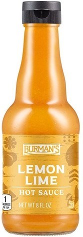 Burmans Hot Sauce Lemon Lime 8oz/273ml