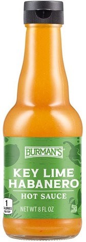 Burmans Hot Sauce Key Lime Habanero 8oz/273ml