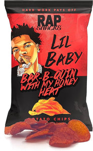 Rap Snacks Potato Chips Lil Baby Bar B Quin 2.5oz/71g Best By Nov 2024