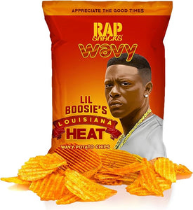 Rap Snacks Potato Chips Wavy Lil Boosie Louisiana Heat 2.5oz/71g (Best by Dec 2025)
