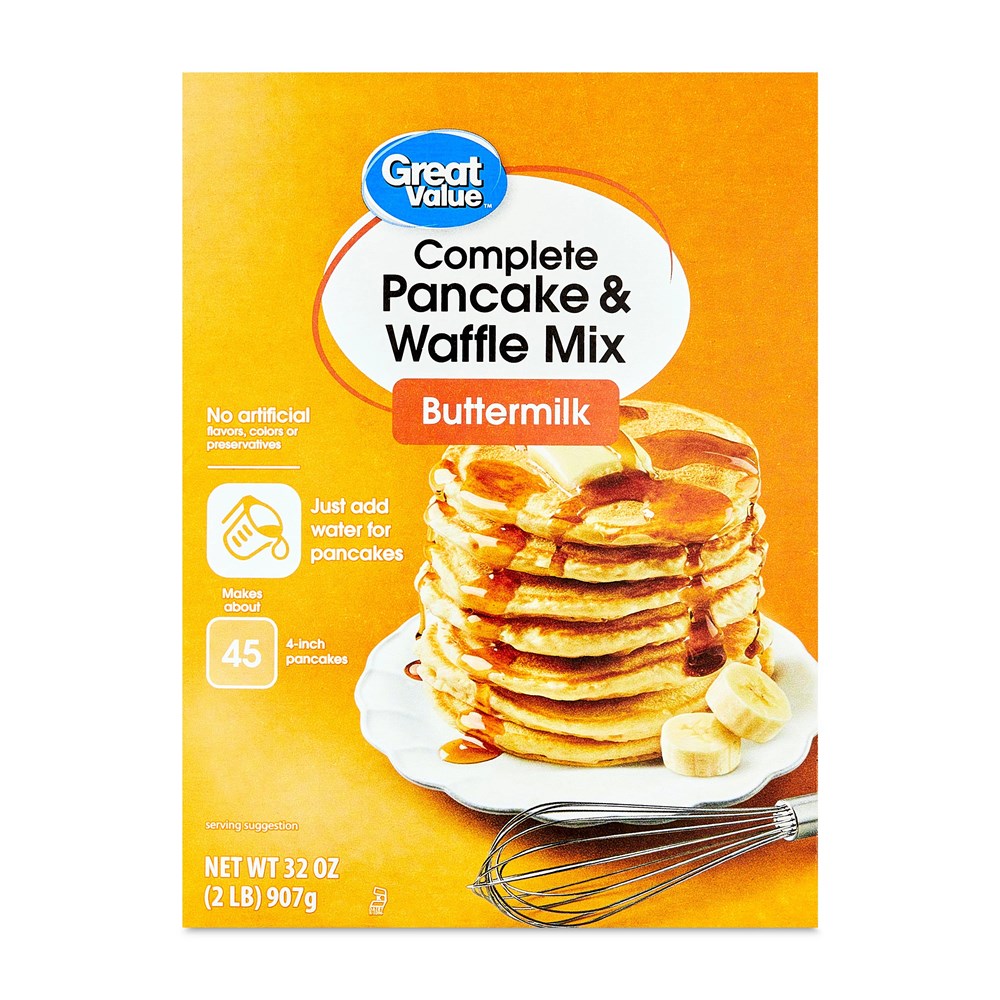 Great Value Complete Pancake & Waffle Mix Buttermilk 32oz/907g