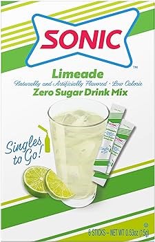 Sonic Singles to go Limeade SF 6pk STG 0.53oz/15g