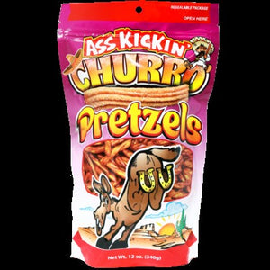 Ass Kickin Pretzels Cinnamon Churro 12oz/340g (Best by Jun 2025)