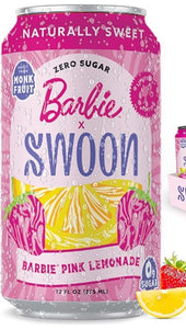 Swoon Zero Sugar Barbie Pink Lemonade Soda 355ml