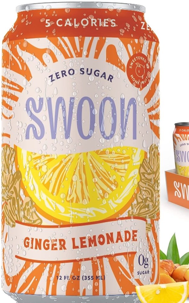 Swoon Zero Sugar Ginger Lemonade Soda 355ml