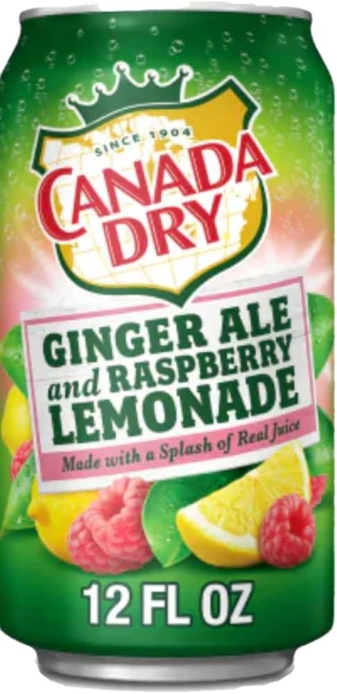 Canada Dry Ginger Ale & Raspberry Lemonade can 12floz/355ml