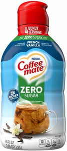 Nestle Coffee Mate Liquid 66oz French Vanilla Zero 66floz/1.95L (Best by Jul 2025)