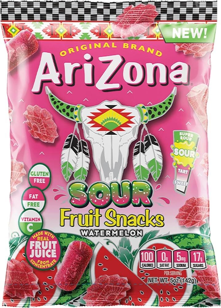 Arizona Sour Fruit Snacks Watermelon 5oz/142g