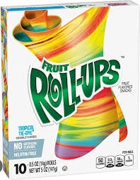 Betty Crocker Fruit Roll Ups Tropical Tie Dye 5oz/141g