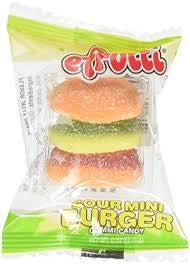 Efrutti Gummi Mini Burger Sour 0.32oz (Best Before 14 Nov 2023)