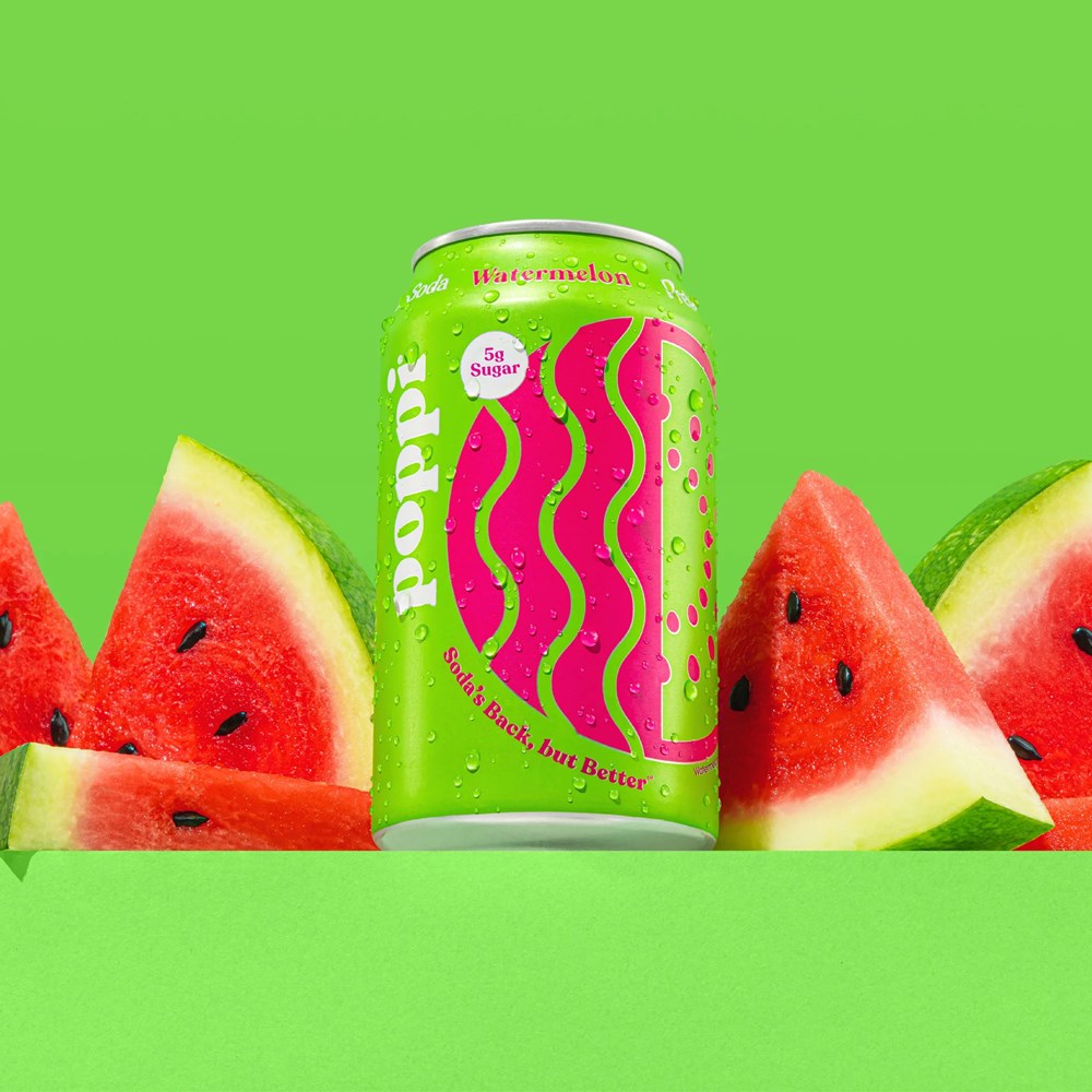 Poppi Prebiotic Soda Watermelon 12floz/355ml