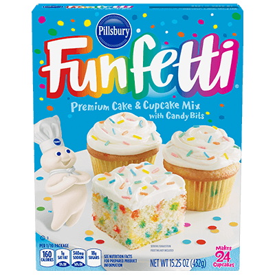 Pillsbury Cake & Cupcake Mix Funfetti Premium 15.25oz/432g (Best by Oct 2025)