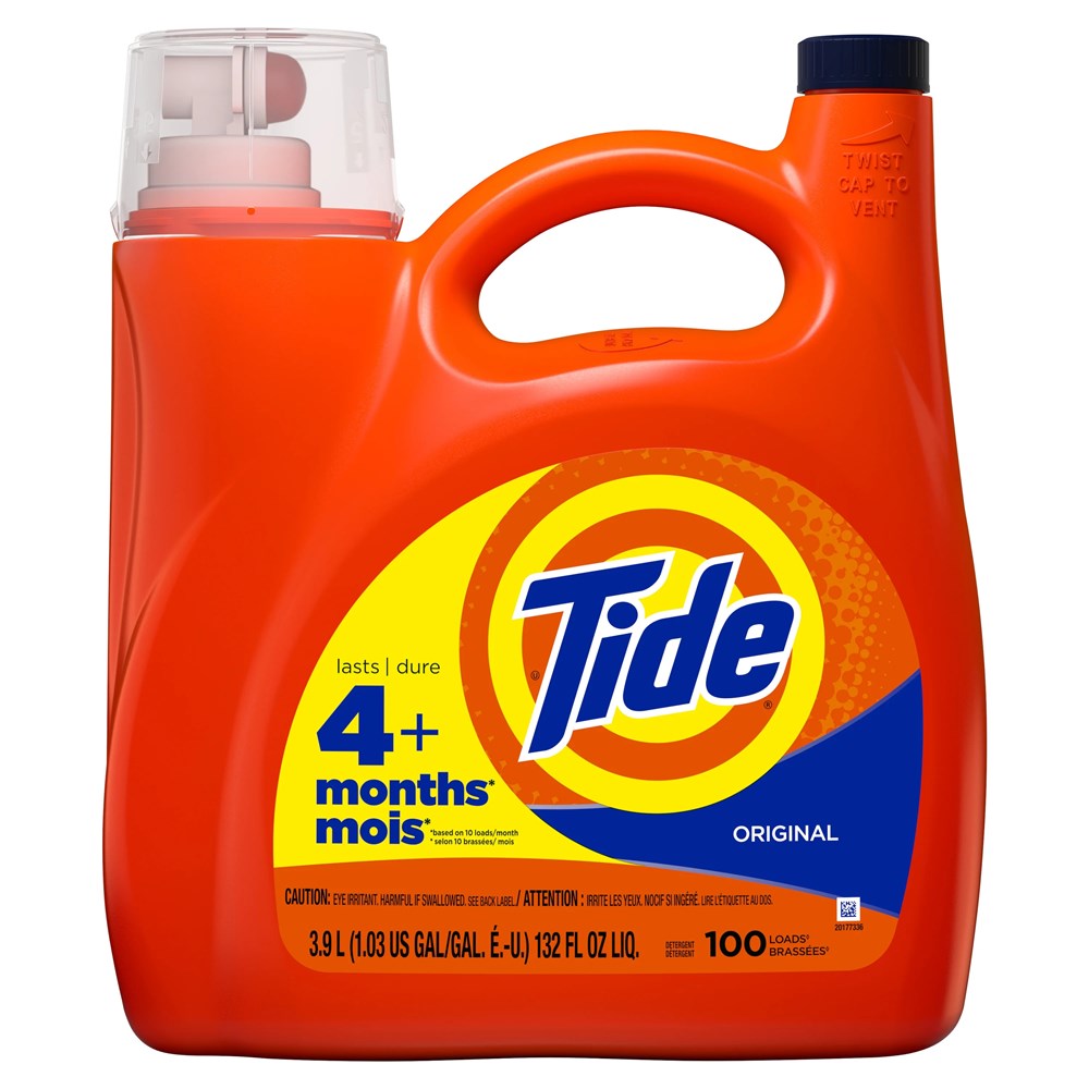 Tide Original Laundry Detergent 132floz/3.91L