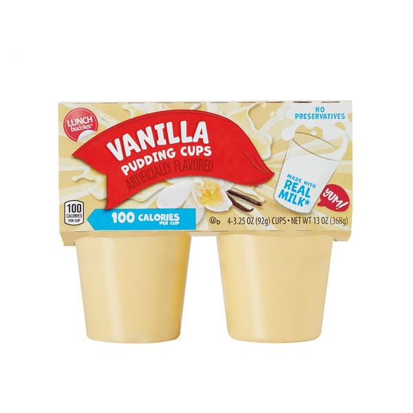 Lunch Buddies Vanilla Pudding Cups 4pk 13oz
