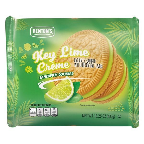 Bentons Key Lime Creme Cookies 15.25oz/432g