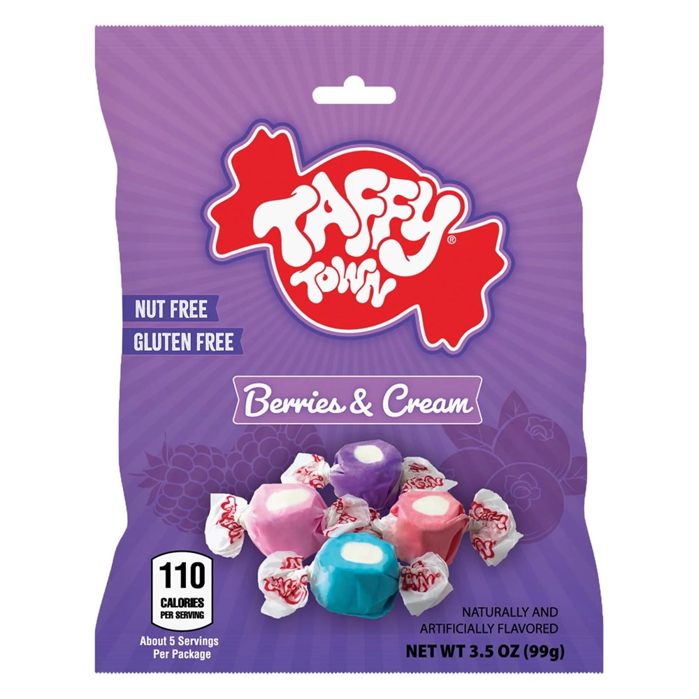 Taffy Town Salt Water Taffy Berries & Cream 3.5oz/99g