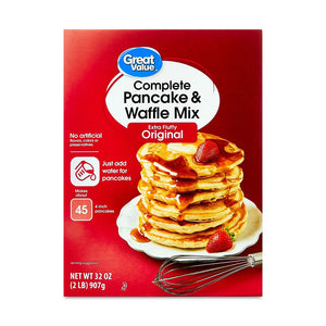 Great Value Complete Pancake & Waffle Mix Extra Fluffy Original 32oz/907g