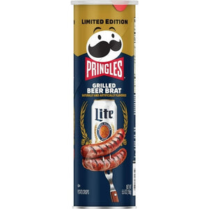 Pringles Grilled Beer Brat Limited Edition 5.5oz/158g Best By June 2026