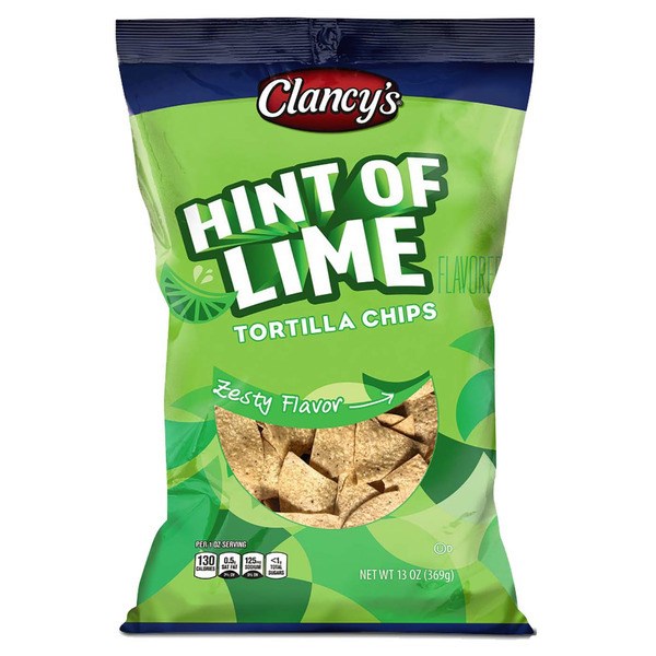 Clancys Tortilla Chips Hint Of Lime 13oz/368g (Best by 21 Jul 2025)