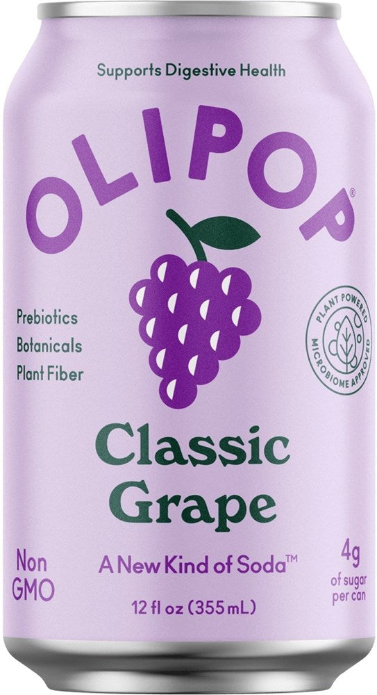 Olipop Probiotic Classic Grape Soda 12floz/355ml