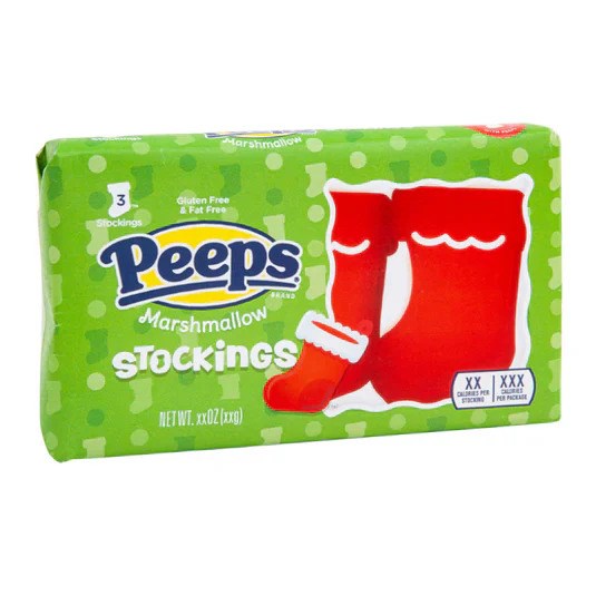 Peeps Marshmallow Stockings 3ct