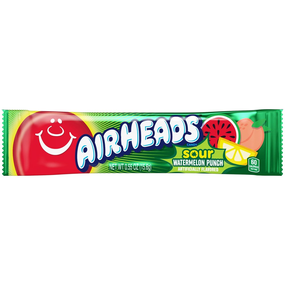 Airheads Variety Pack Bar Sour Watermelon Punch 0.55oz
