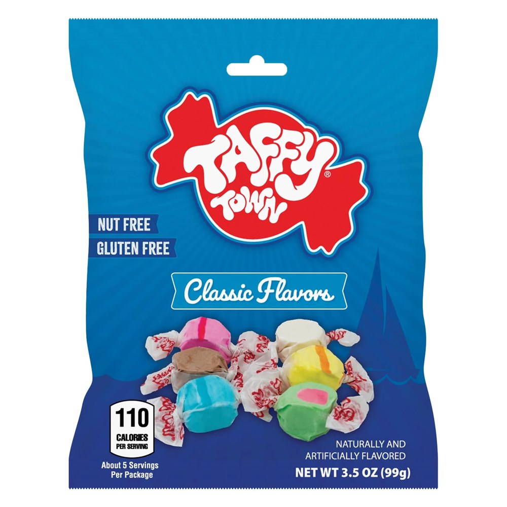 Taffy Town Salt Water Taffy Classic Flavors 3.5oz/99g
