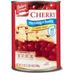 Bakers Corner Cherry Pie Filling & Topping 21oz/595g