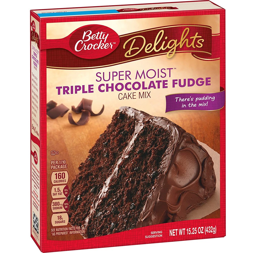 Betty Crocker Cake Mix Delights Triple Chocolate Fudge 15.25OZ/432g