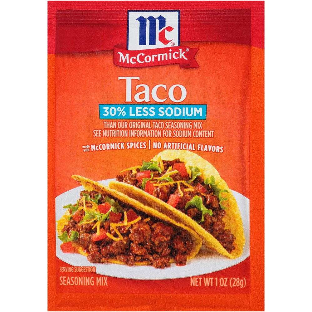 McCormick Taco Seasoning Mix 30% Less Sodium 1.5oz/42g