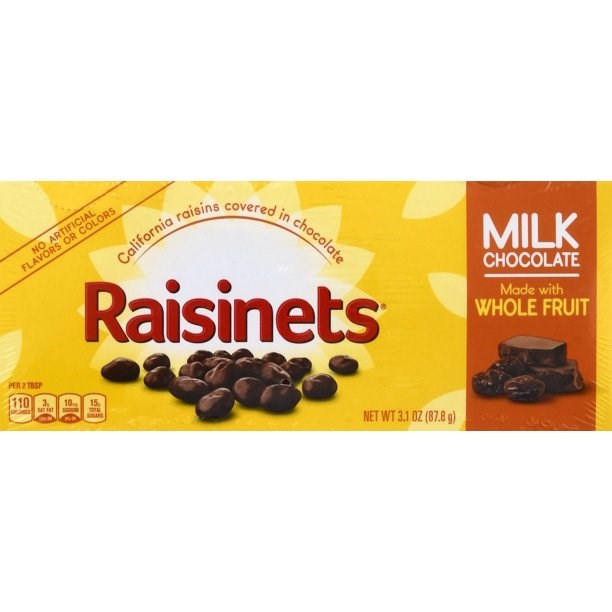 Nestle Raisinets Milk Chocolate  TBX 3.1oz/87.8g
