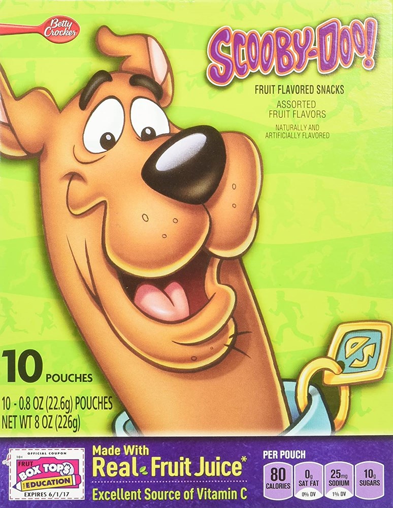 Betty Crocker Fruit Snacks Scooby Doo 8oz/226g