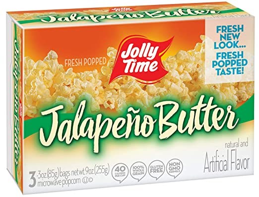 Jolly Time Popcorn Jalapeno Butter 3pk 9oz/255g