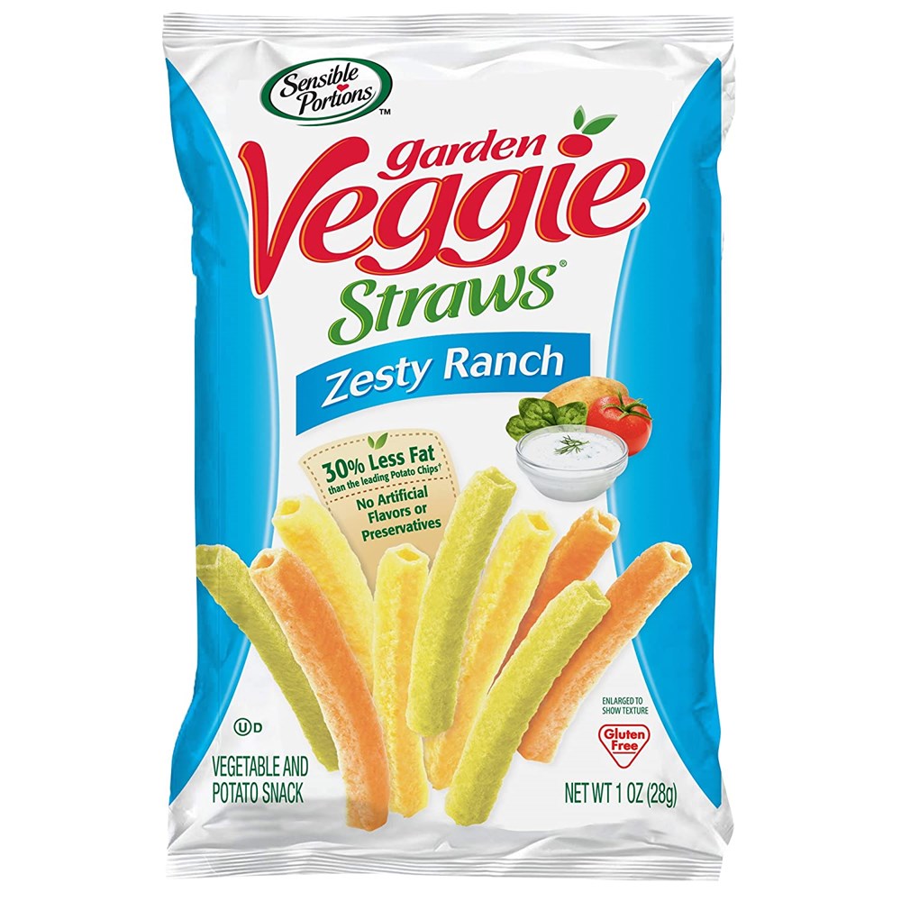 Sensible Portions Garden Veggie Straws Zesty Ranch 1oz/28g