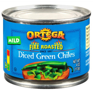 Ortega Fire Roasted Diced Green Chiles Mild 4oz/113g