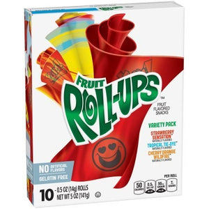 Betty Crocker Fruit Roll Ups Tongue Tattoos Variety Pack 10 pack 5oz/141g