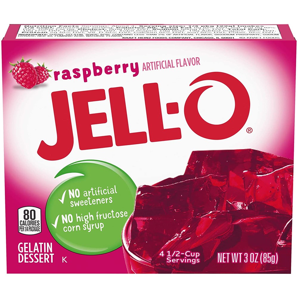 Jello Raspberry Gelatin 3oz/85g