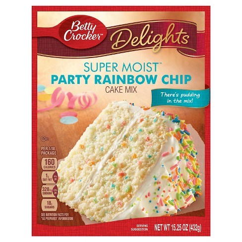 Betty Crocker Cake Mix Delights Party Rainbow Chip 15.25oz/432g