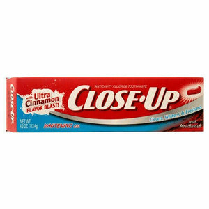 Close Up Whitening Gel Ultra Cinnamon Toothpaste 4oz/113.4g