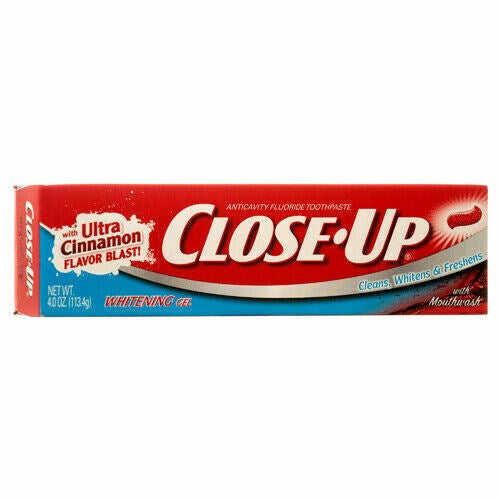 Close Up Whitening Gel Ultra Cinnamon Toothpaste 4oz/113.4g