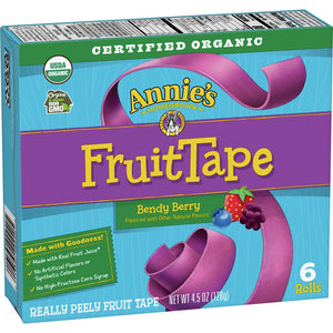 Annies Organic Fruit Tape Bendy Berry 6pk