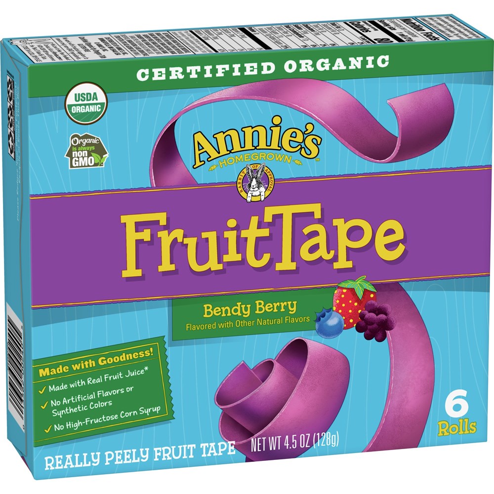 Annies Organic Fruit Tape Bendy Berry 6pk